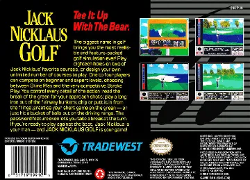 Jack Nicklaus Golf (USA) box cover back